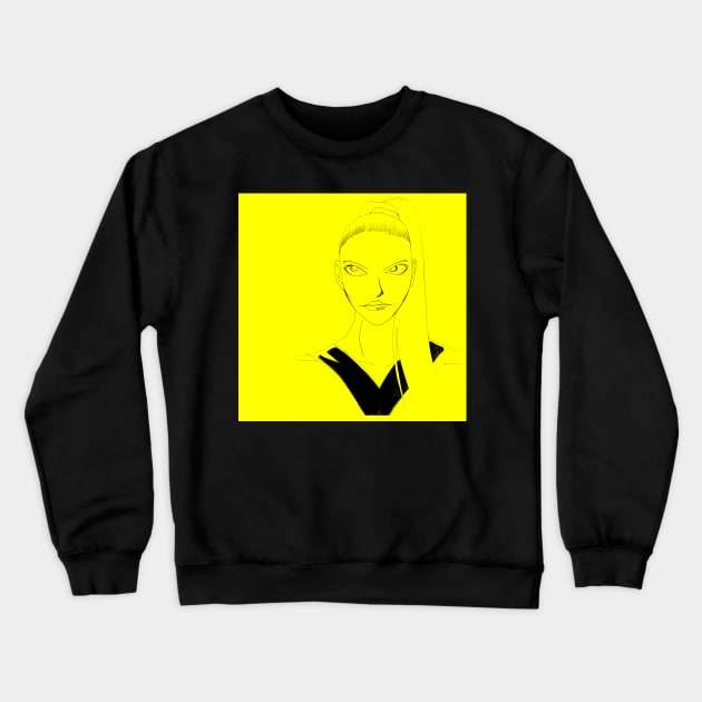 bright anya taylor joy sketch Crewneck Sweatshirt by jorge_lebeau